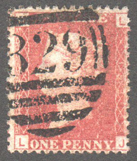 Great Britain Scott 33 Used Plate 193 - LJ - Click Image to Close